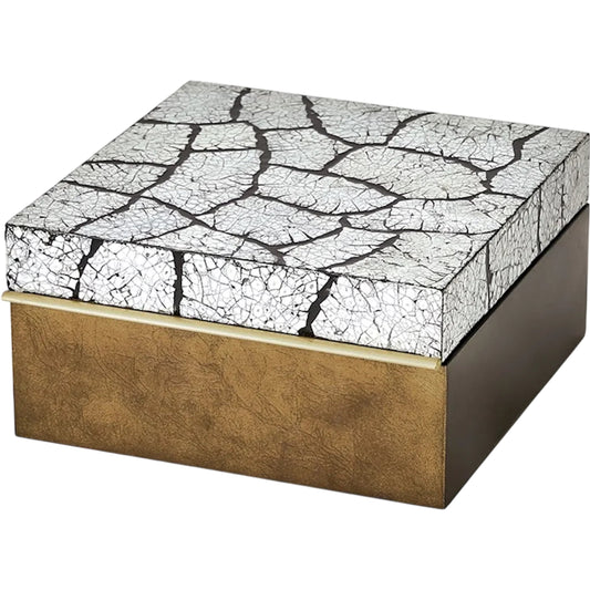 Eggshell Box by Global Views in gold and brass. Made from unique in a unique style.