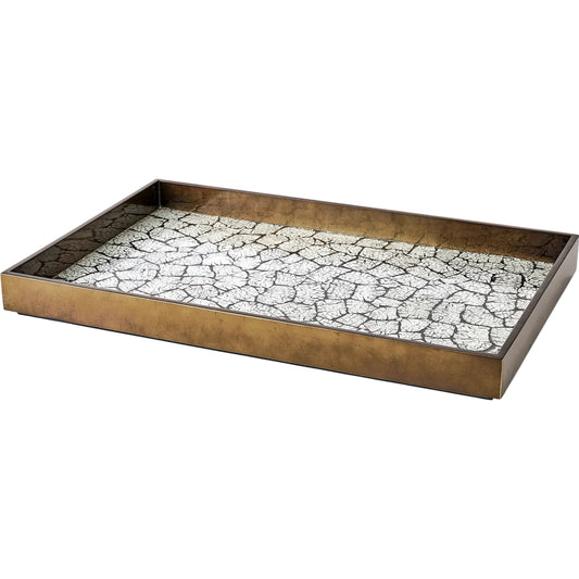 Eggshell Tray by Global Views in gold and brass. Made from unique in a unique style.