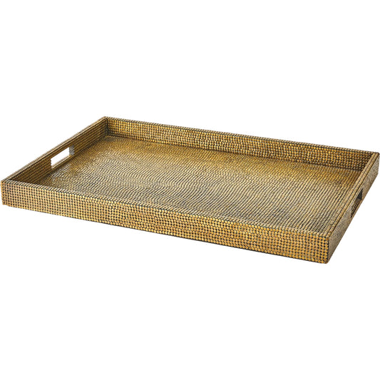 Lames Tray by Global Views in gold and brass. Made from unique in a unique style.