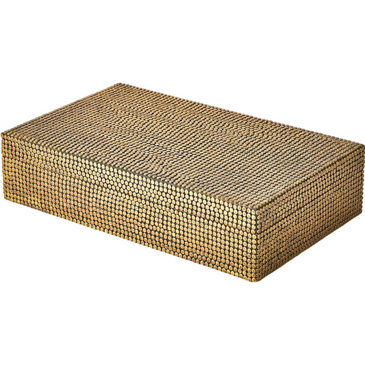 Lames Box by Global Views in gold and brass. Made from unique in a unique style.