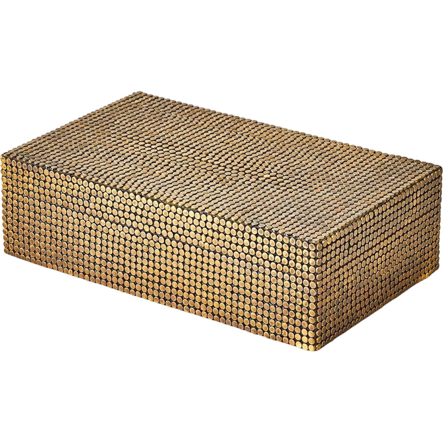 001 SI-2323878 | Primary Silo | Lames Box by Global Views in gold and brass. Made from unique in a eclectic & global style.