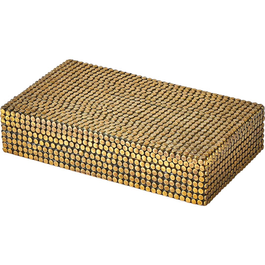 Lames Box by Global Views in gold and brass. Made from unique in a unique style.