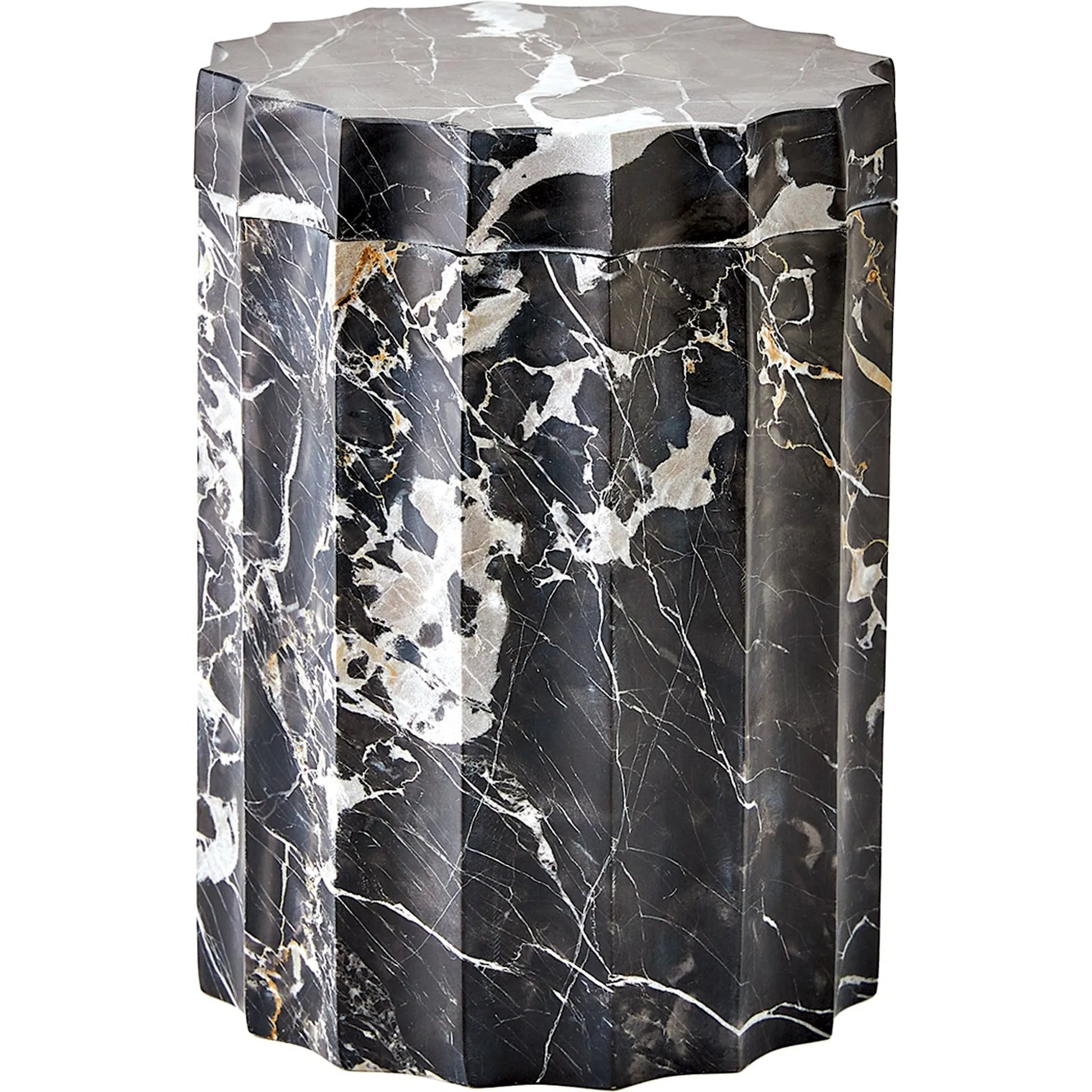 Ionic Jar by Global Views in marble. Made from unique in a modern style.