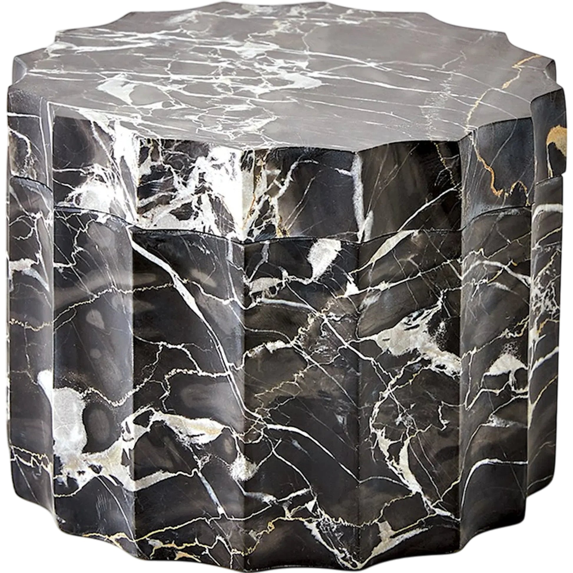 Ionic Jar by Global Views in marble. Made from unique in a modern style.