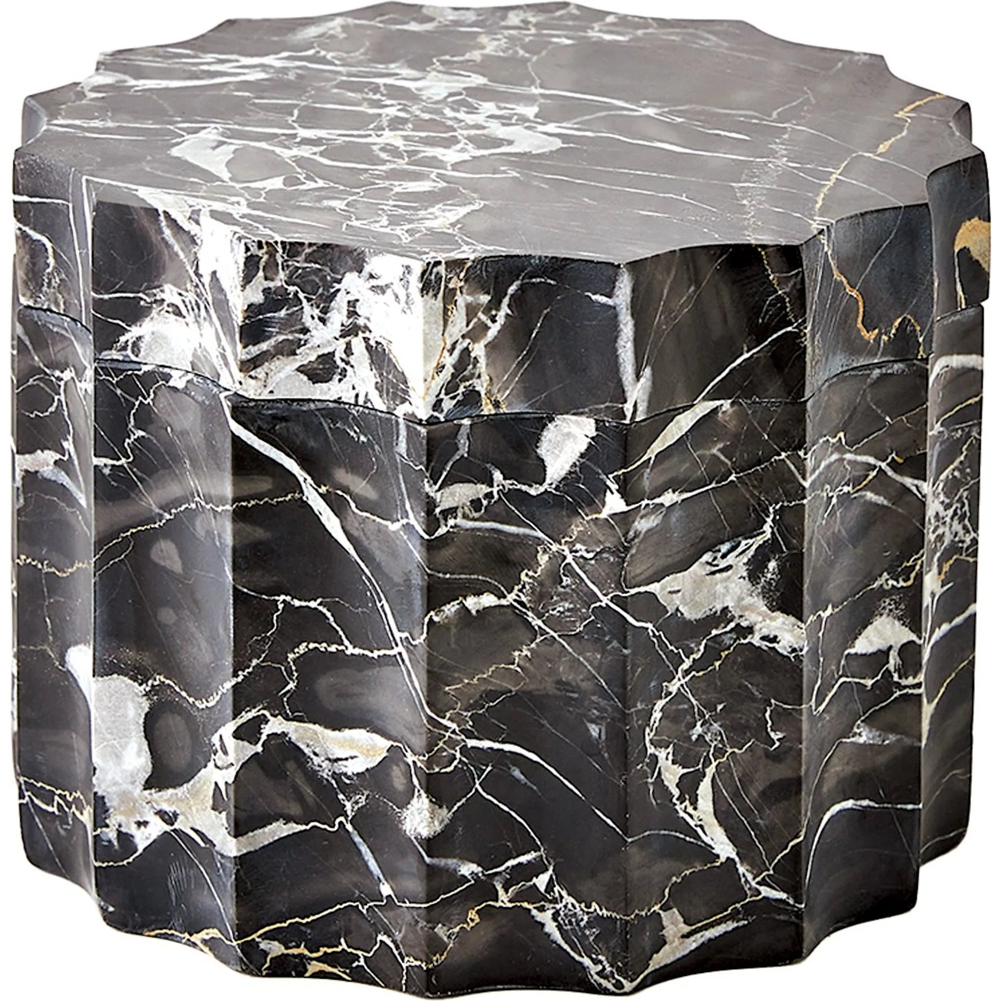 Ionic Jar by Global Views in marble. Made from unique in a modern style.
