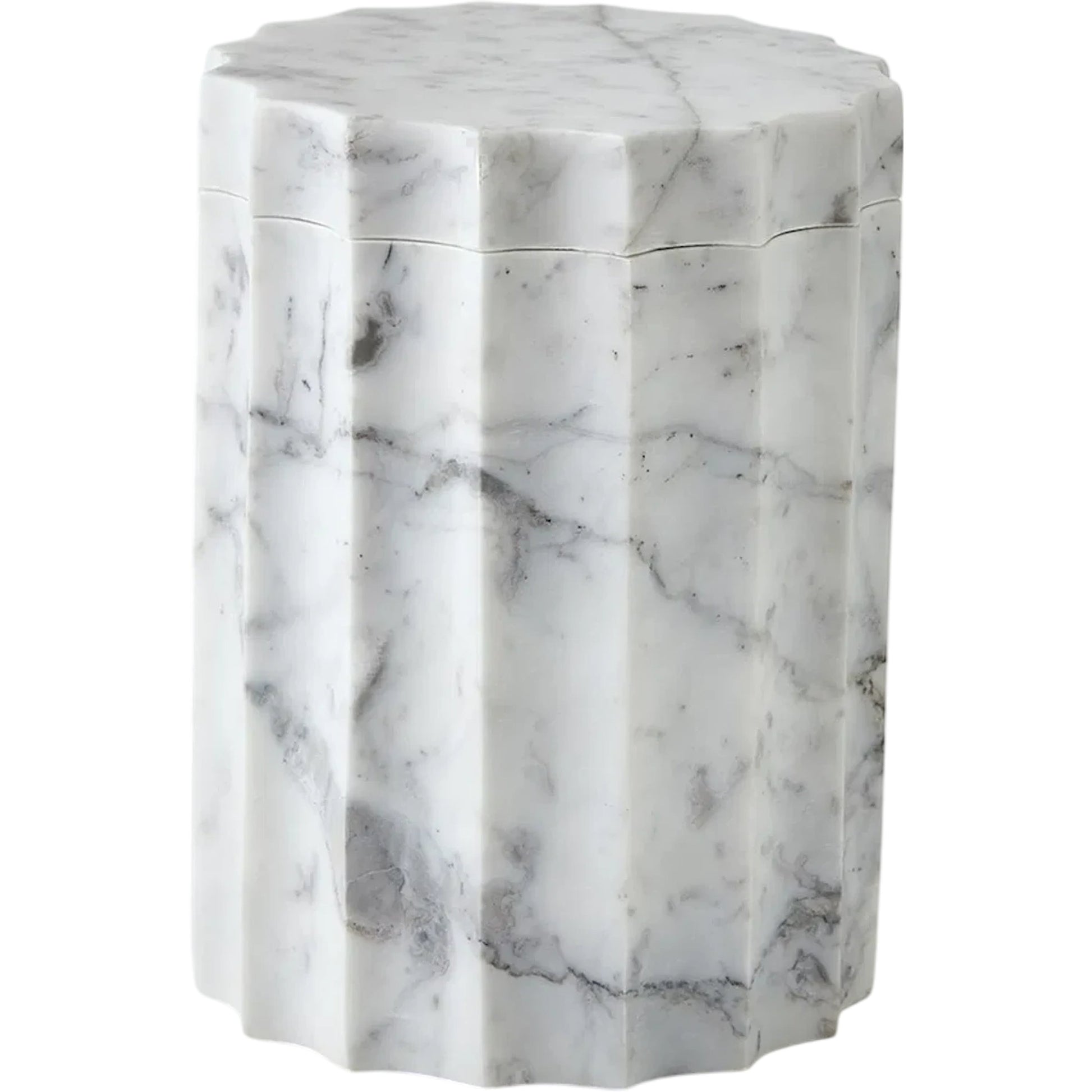 Ionic Jar by Global Views in marble. Made from unique in a modern style.