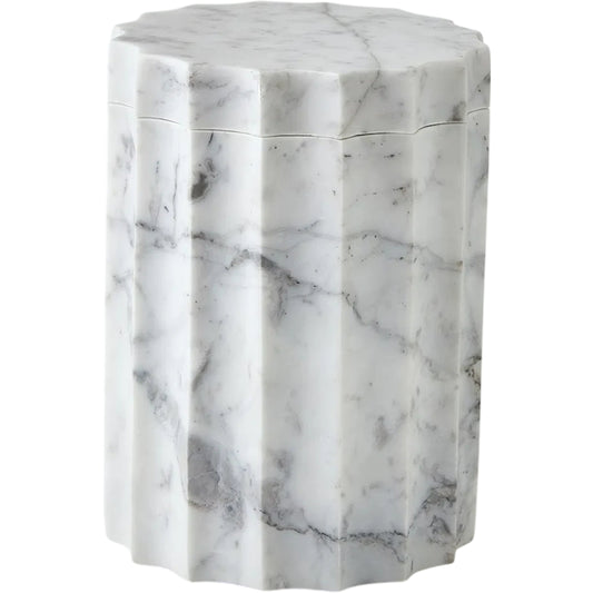 Ionic Jar by Global Views in marble. Made from unique in a unique style.