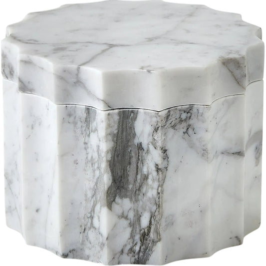 Ionic Jar by Global Views in marble. Made from unique in a unique style.