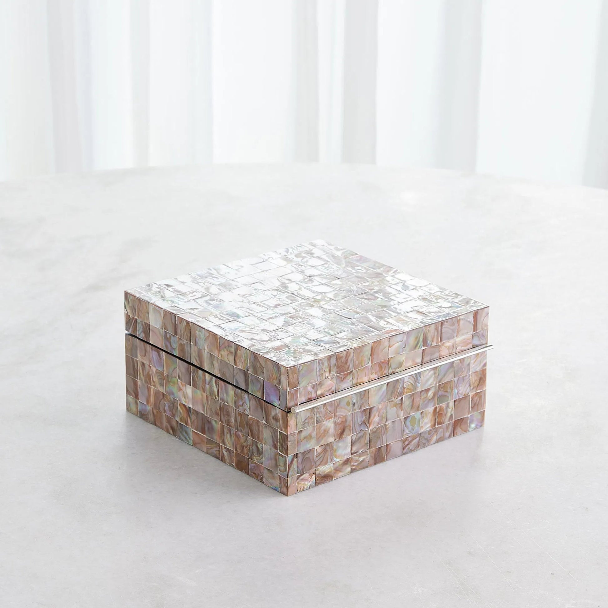 Mother Of Pearl Box by Global Views in pearl and smooth lacquer. Made from unique in a eclectic & global style.
