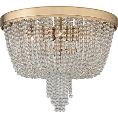 Royalton Flush Mount by Hudson Valley in aged brass. Made from brass in a transitional style.