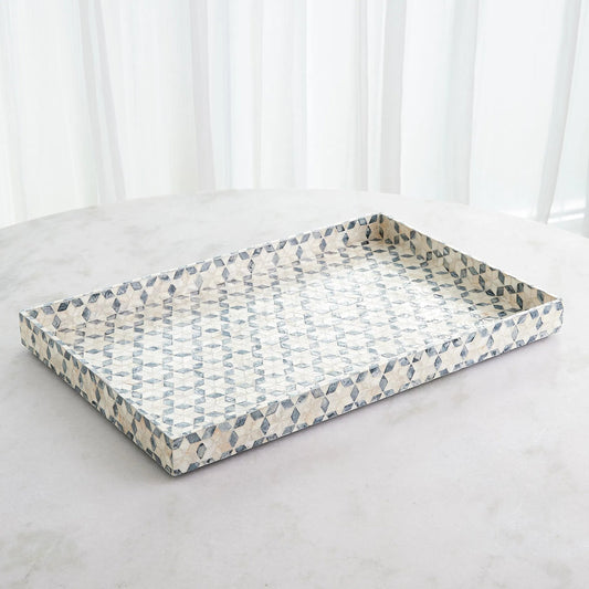 Capiz Shell Tray by Global Views. Made from mdf, capiz shell, mother of pearl in a eclectic & global style.