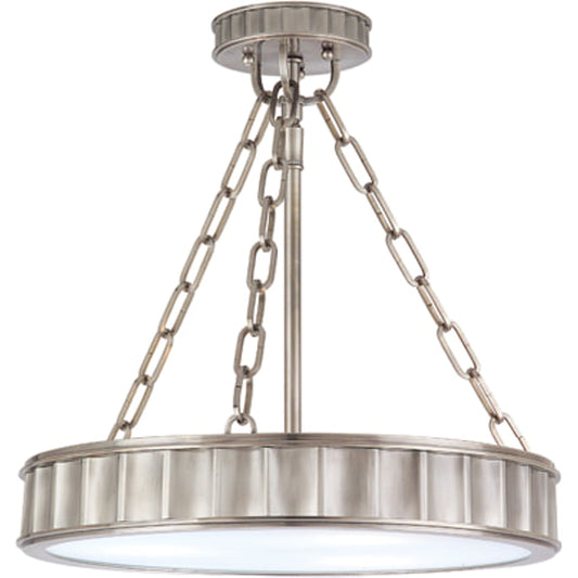 Middlebury Round Semi Flush by Hudson Valley. Made from brass in a transitional style.