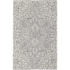 White, Gray / 2' x 3'