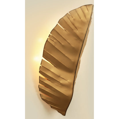 Banana Sconce by Varaluz in gold. Made from unique in a coastal style.