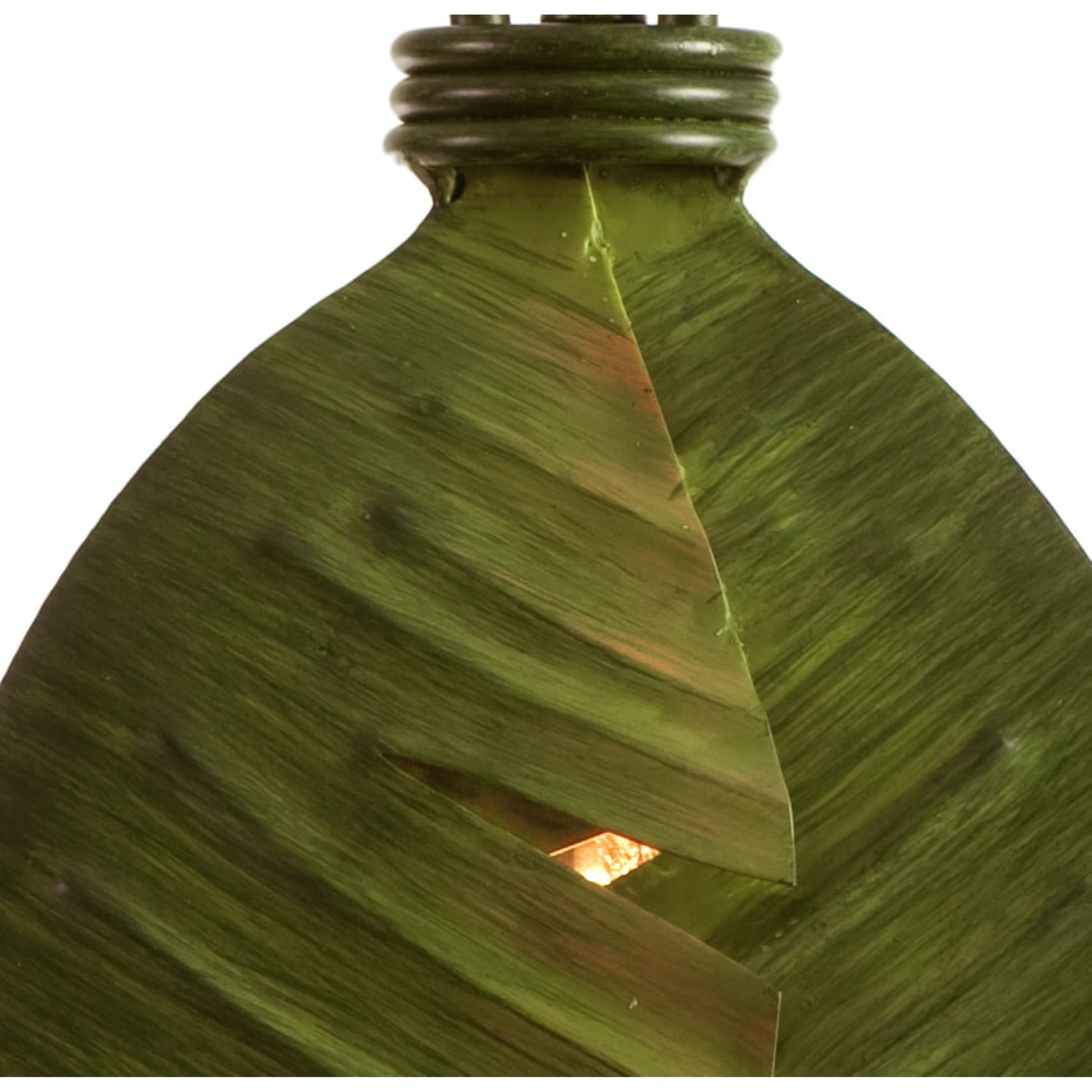 Mini Pendant by Varaluz in banana leaf. Made from banana leaf, recycled steel in a coastal style.