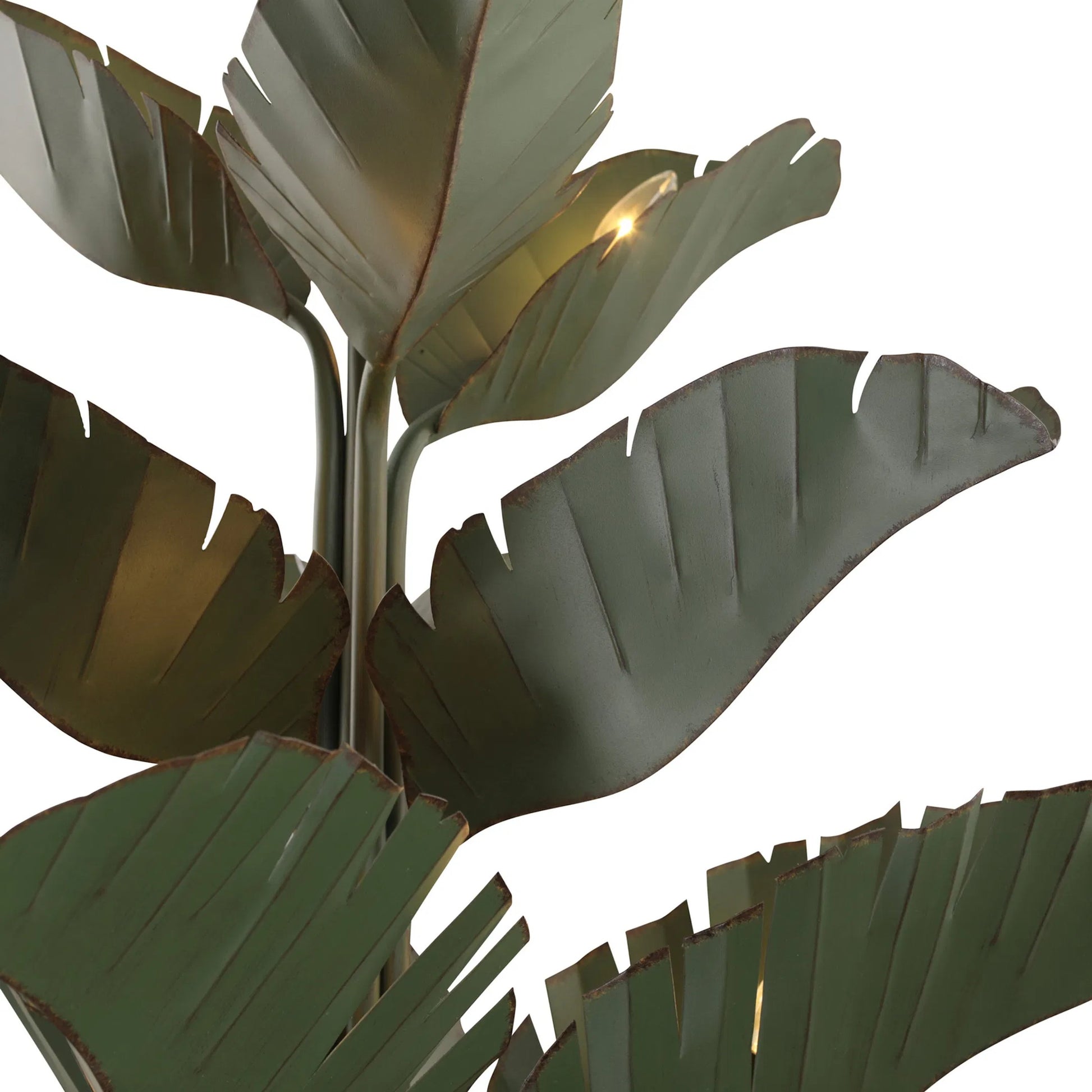 Banana Leaf Chandelier by Varaluz. Made from hand-crafted from recycled steel in a coastal style.