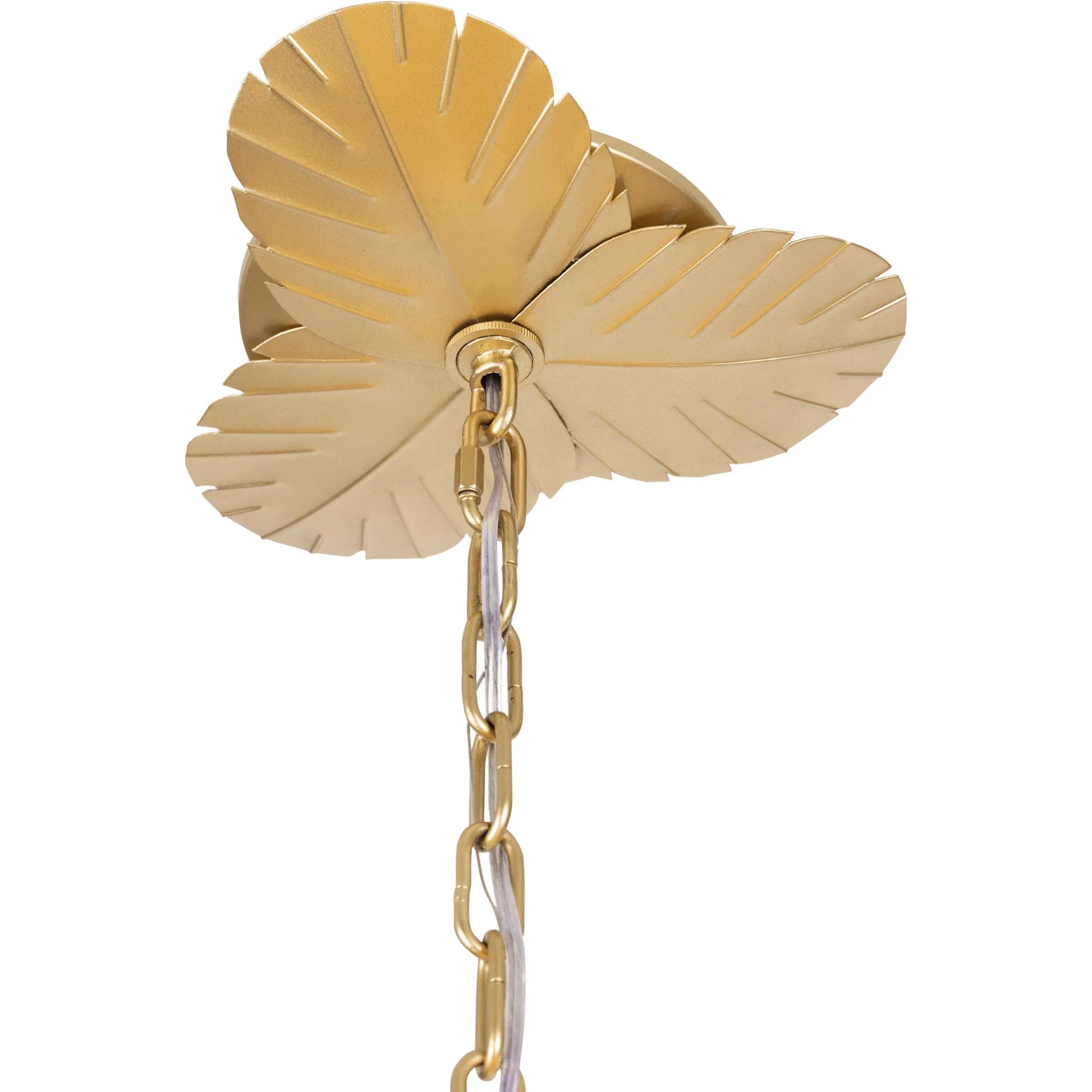 Banana Chandelier by Varaluz in french gold, natural seagrass. Made from unique in a rustic style.