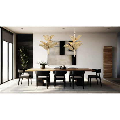 Banana Chandelier by Varaluz in french gold, natural seagrass. Made from unique in a rustic style.