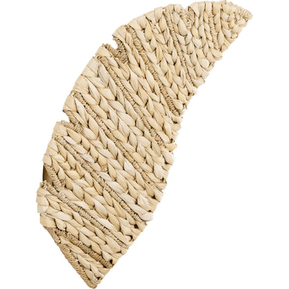 Banana Seagrass Sconce by Varaluz in french gold, natural seagrass. Made from unique in a rustic style.