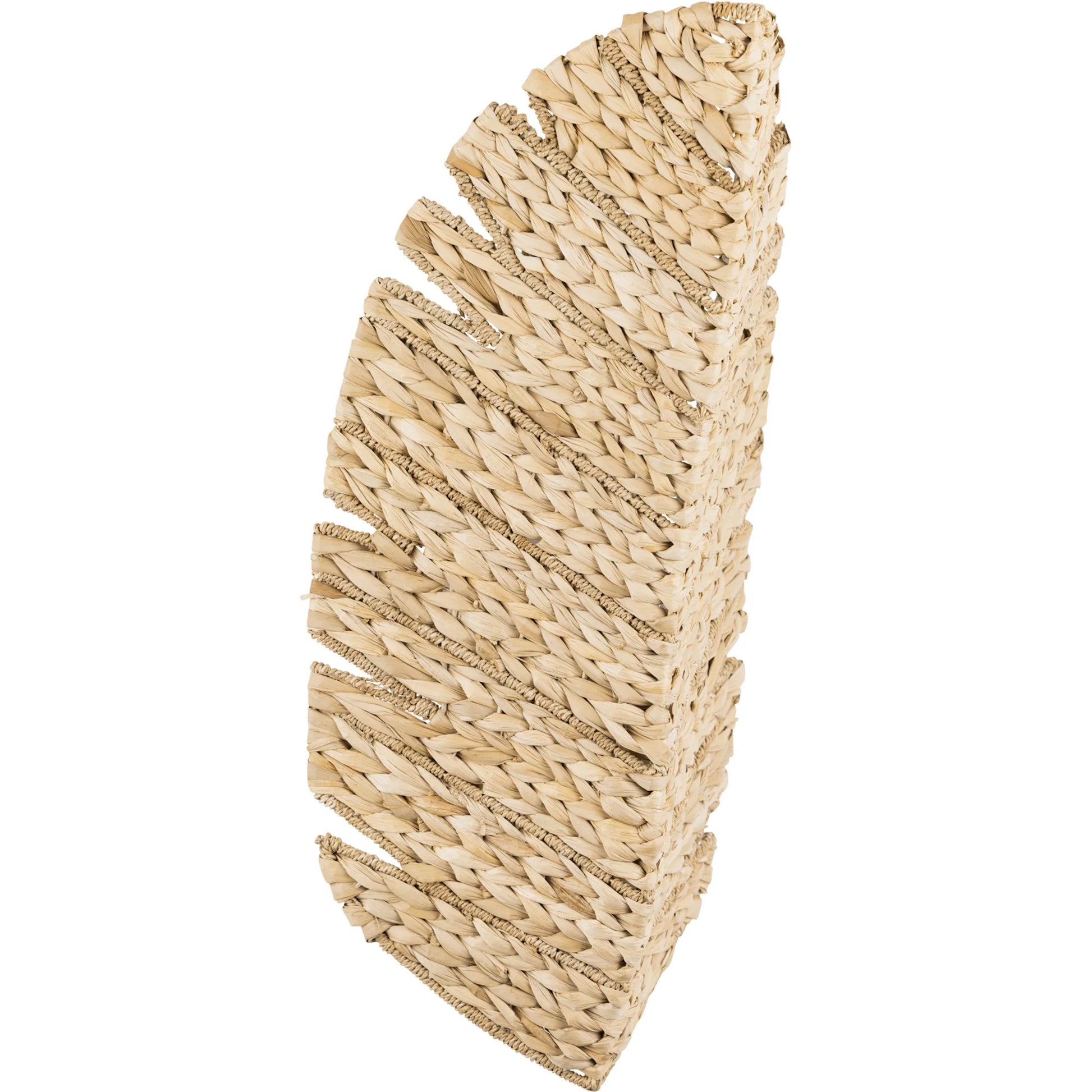 Banana Seagrass Sconce by Varaluz in french gold, natural seagrass. Made from unique in a rustic style.