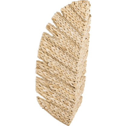 Banana Seagrass Sconce by Varaluz in french gold, natural seagrass. Made from unique in a rustic style.