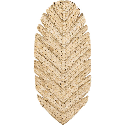 Banana Seagrass Sconce by Varaluz in french gold, natural seagrass. Made from unique in a rustic style.