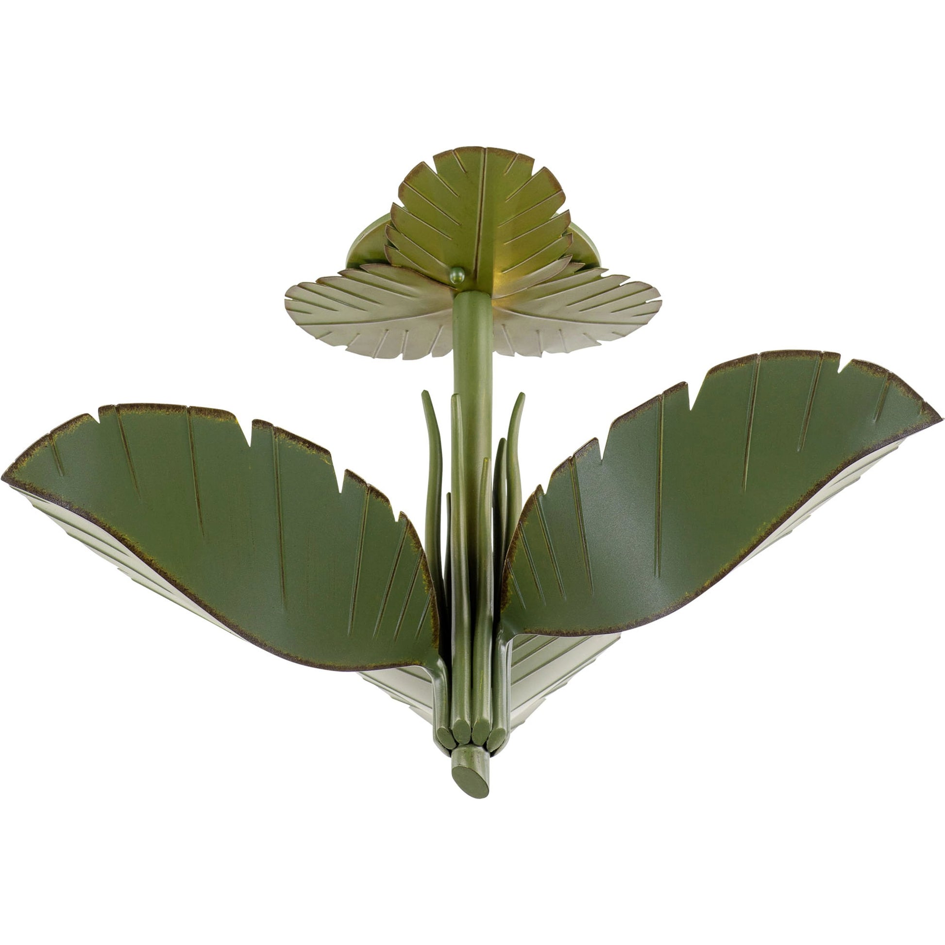 Banana Leaf Semi-Flush by Varaluz in banana leaf. Made from unique in a modern style.