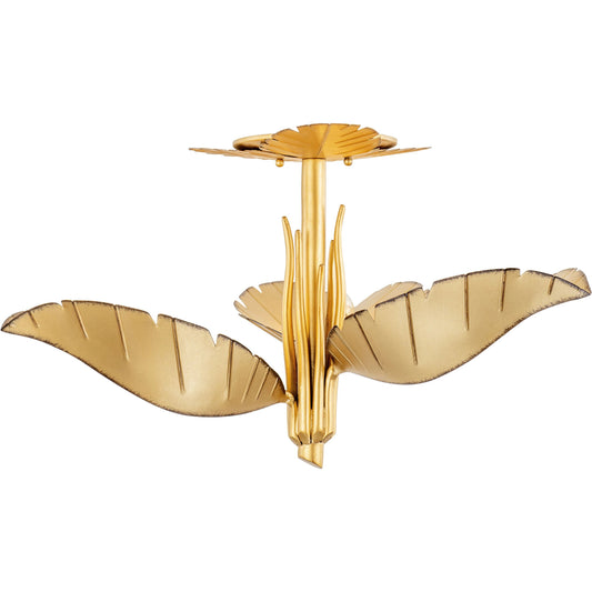 Banana Semi-Flush by Varaluz in gold. Made from unique in a modern style.