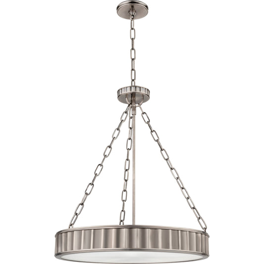 Middlebury Round Pendant by Hudson Valley. Made from brass in a transitional style.