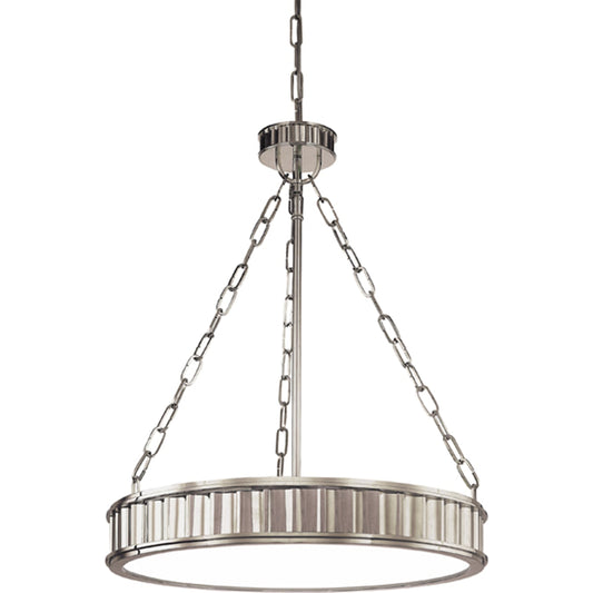 Middlebury Round Pendant by Hudson Valley. Made from brass in a transitional style.