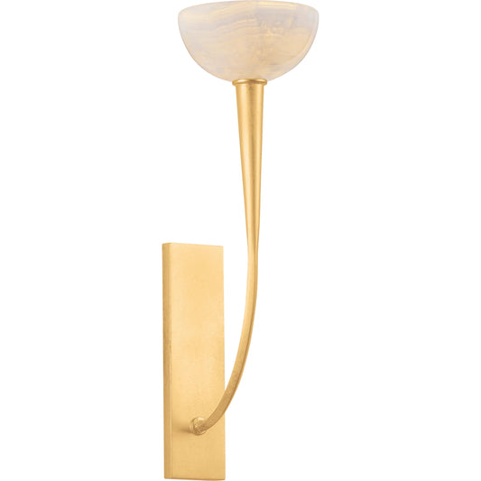 Maywood Wall Sconce by Hudson Valley in vintage gold leaf. Made from unique in a modern style.