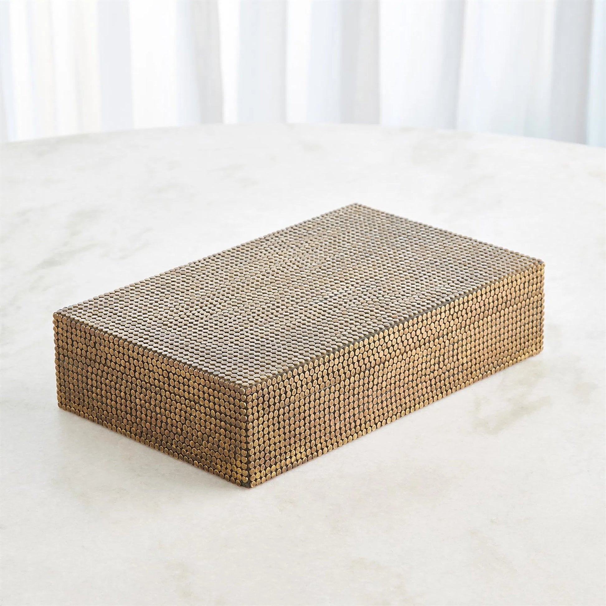Lames Box by Global Views in gold and brass. Made from unique in a eclectic & global style.
