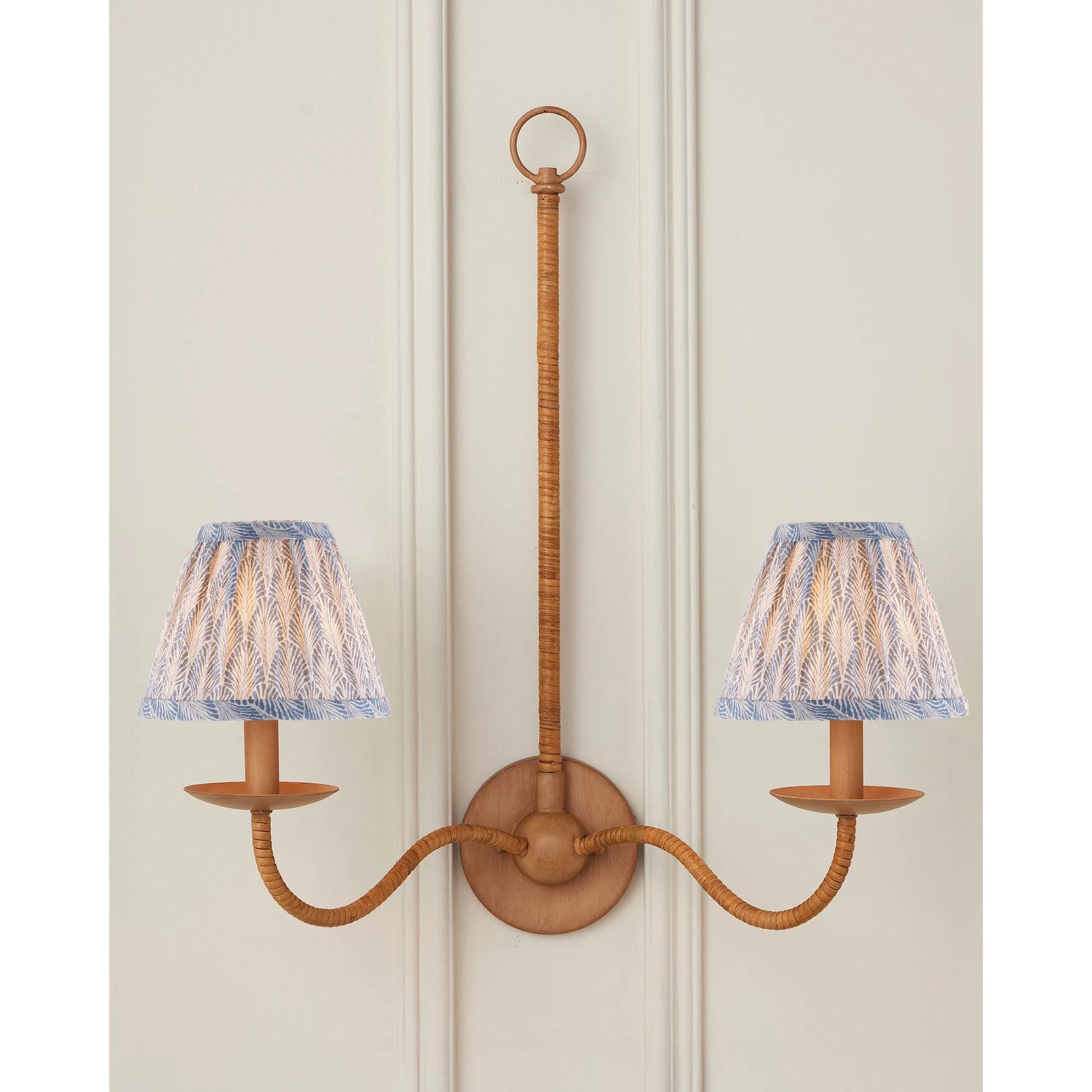 Plume Tapered Chandelier Shade by Currey and Company. Made from cotton in a cottage & farmhouse style.