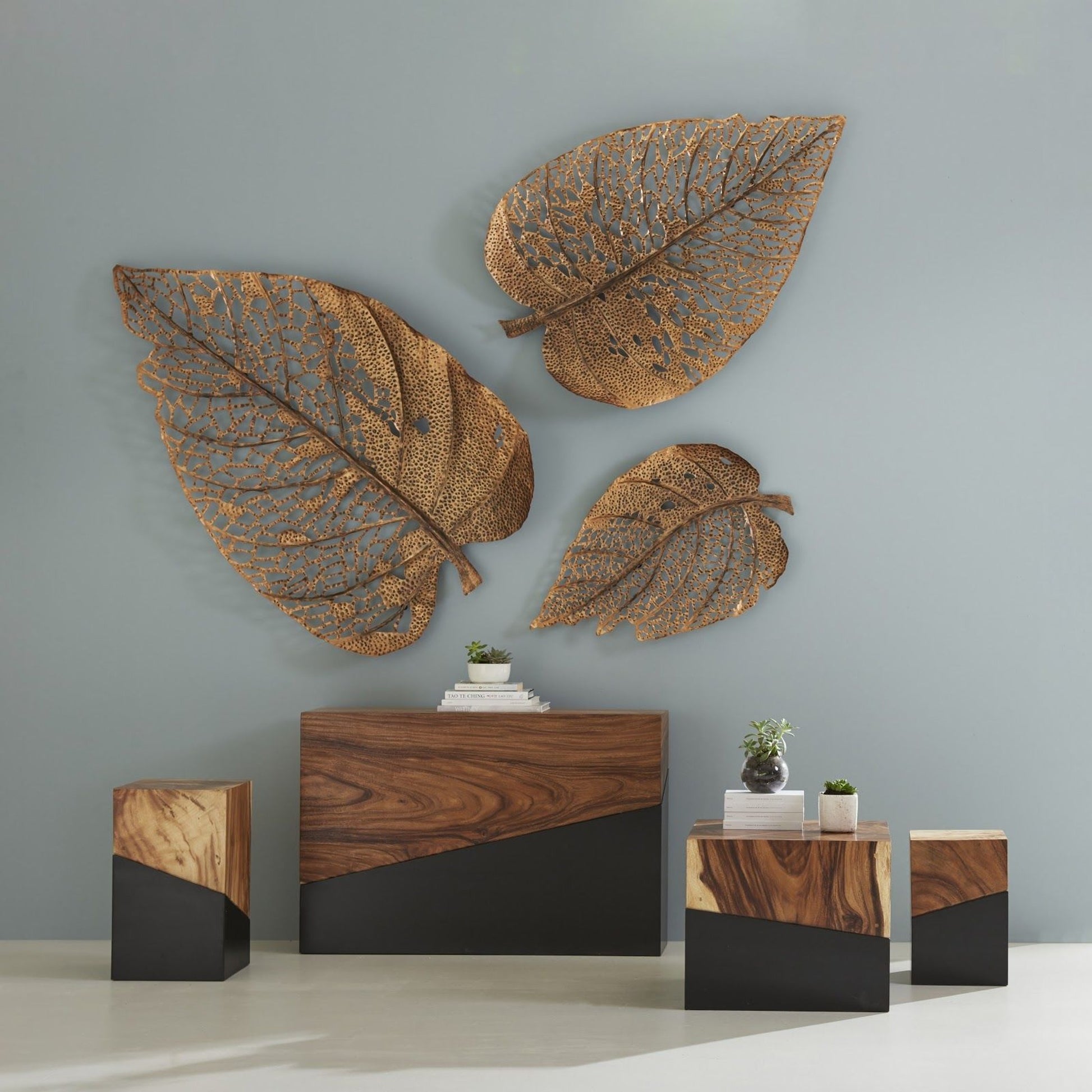 Birch Leaf Wall Art by Phillips Collection. Made from metal in a coastal style.