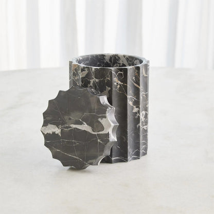 Ionic Jar by Global Views in marble. Made from unique in a modern style.