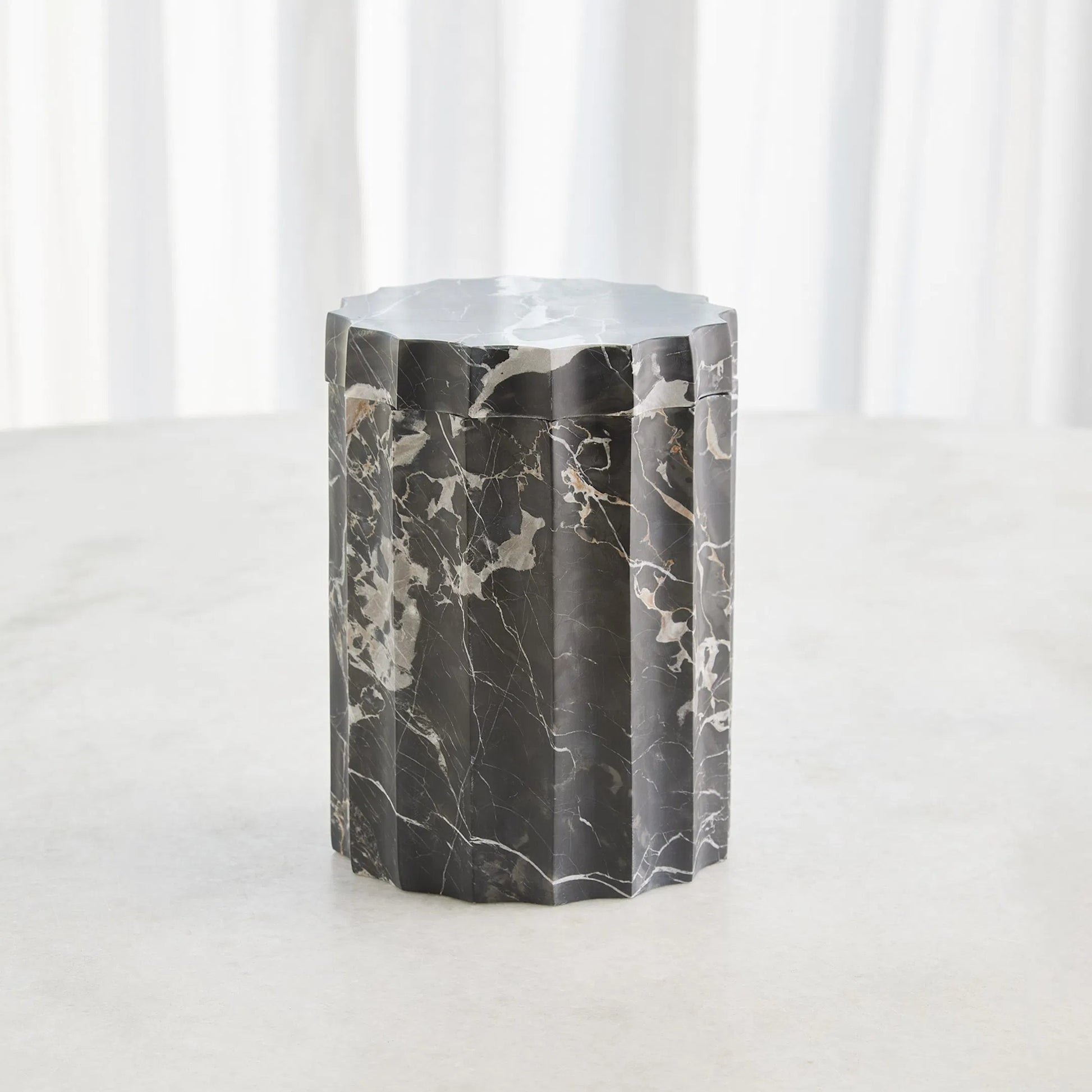 Ionic Jar by Global Views in marble. Made from unique in a modern style.