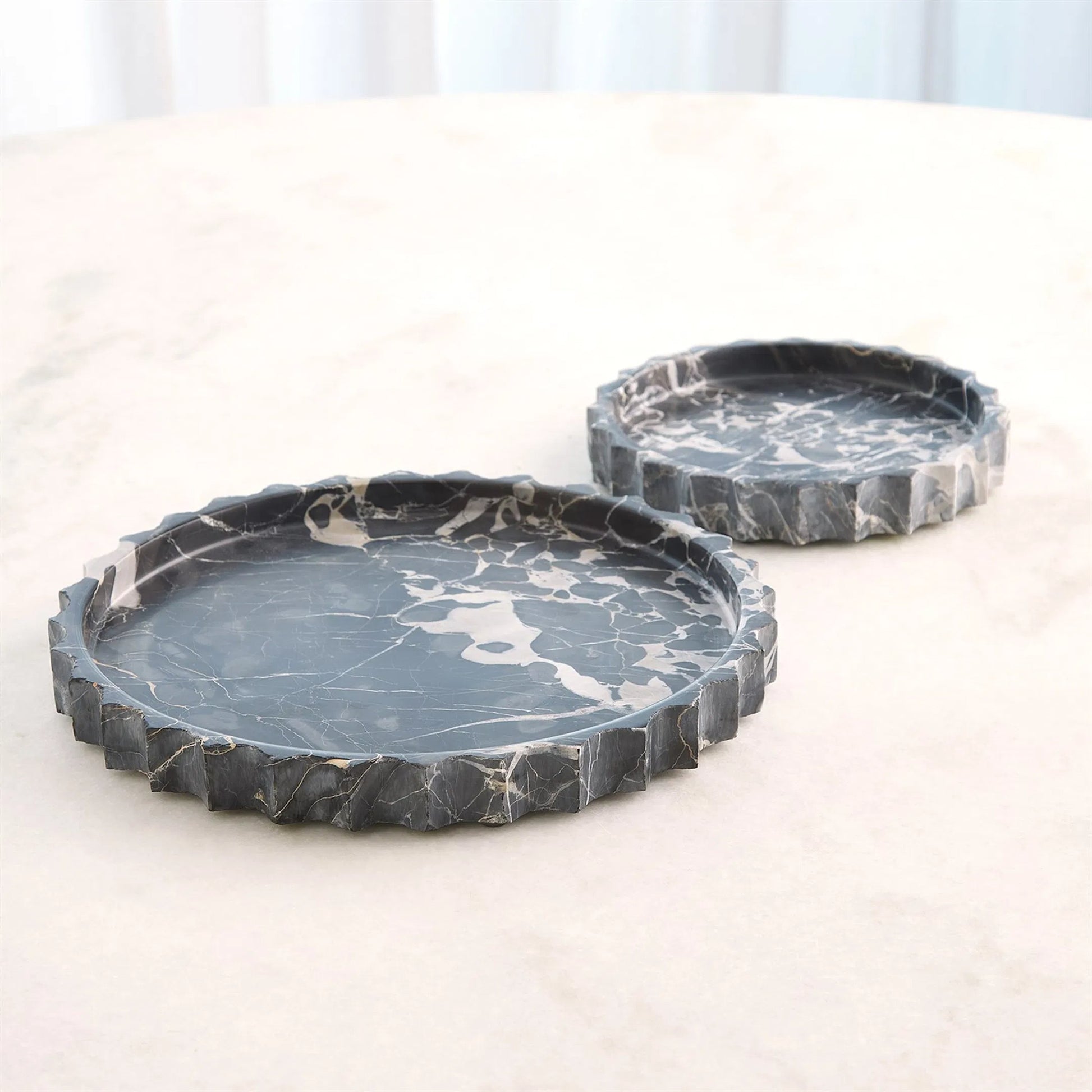 Ionic Jar by Global Views in marble. Made from unique in a modern style.