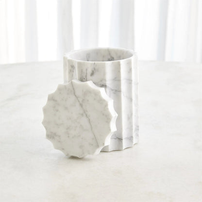 Ionic Jar by Global Views in marble. Made from unique in a modern style.
