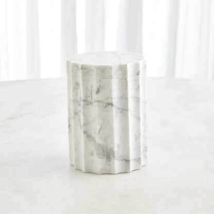 Ionic Jar by Global Views in marble. Made from unique in a modern style.