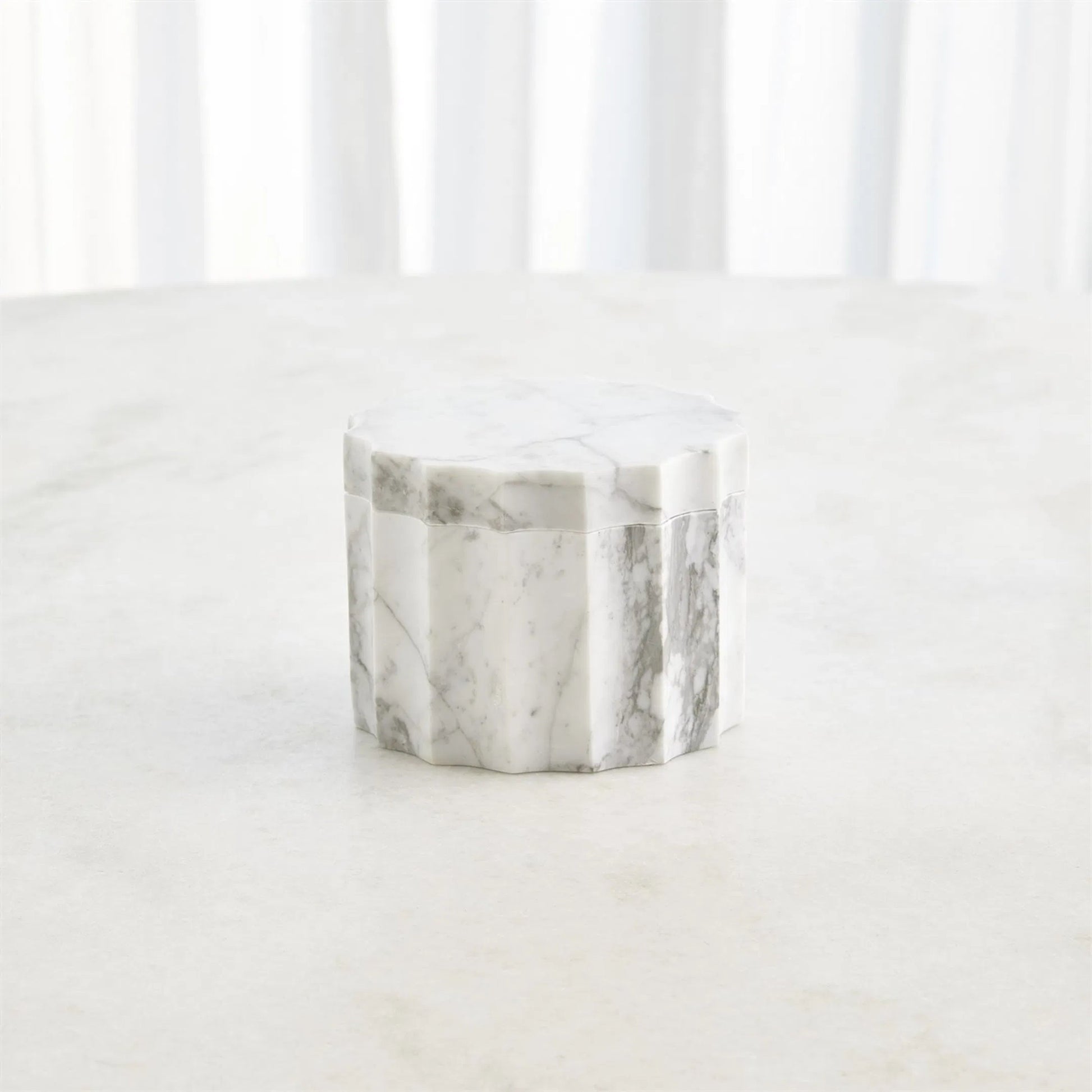 Ionic Jar by Global Views in marble. Made from unique in a modern style.