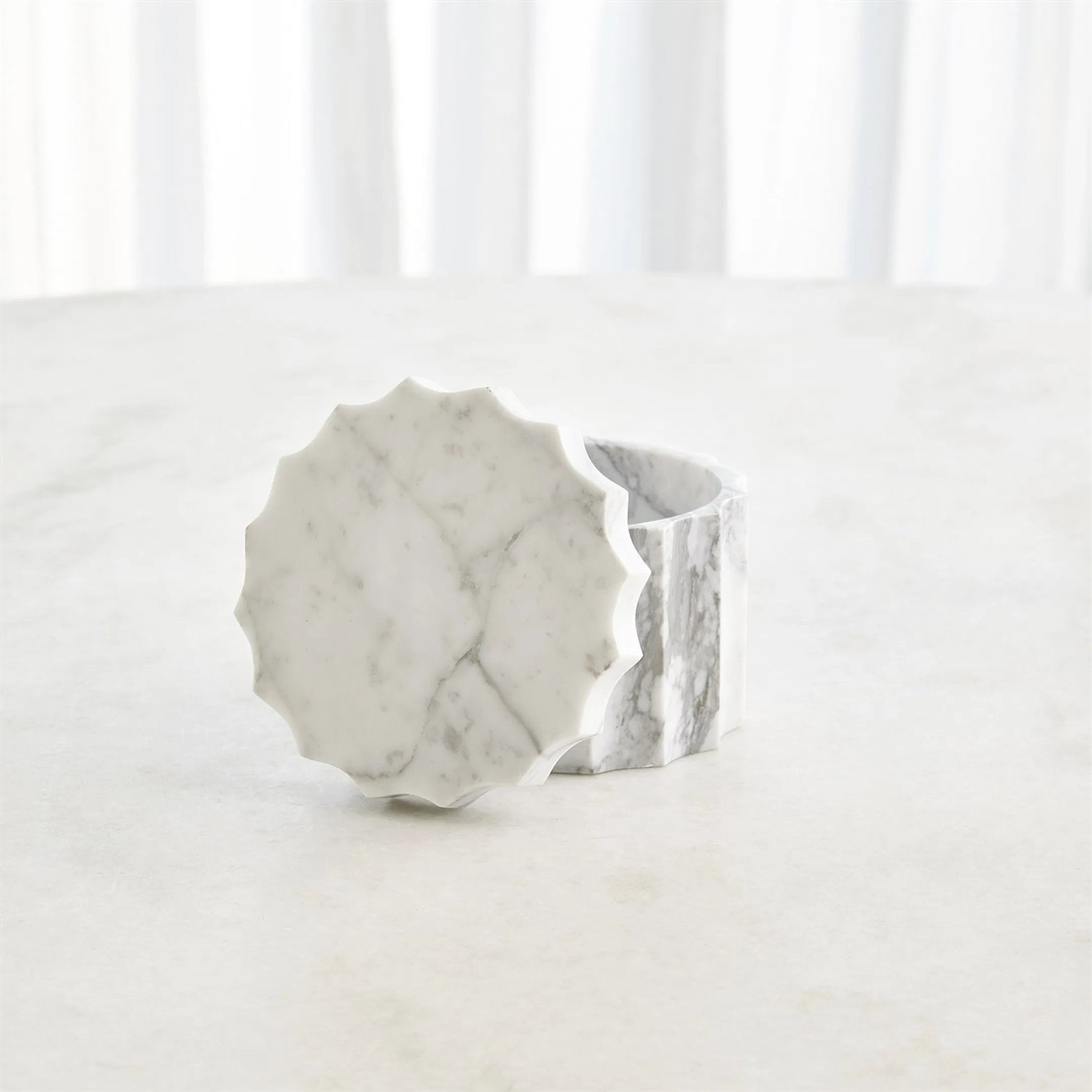Ionic Jar by Global Views in marble. Made from unique in a modern style.