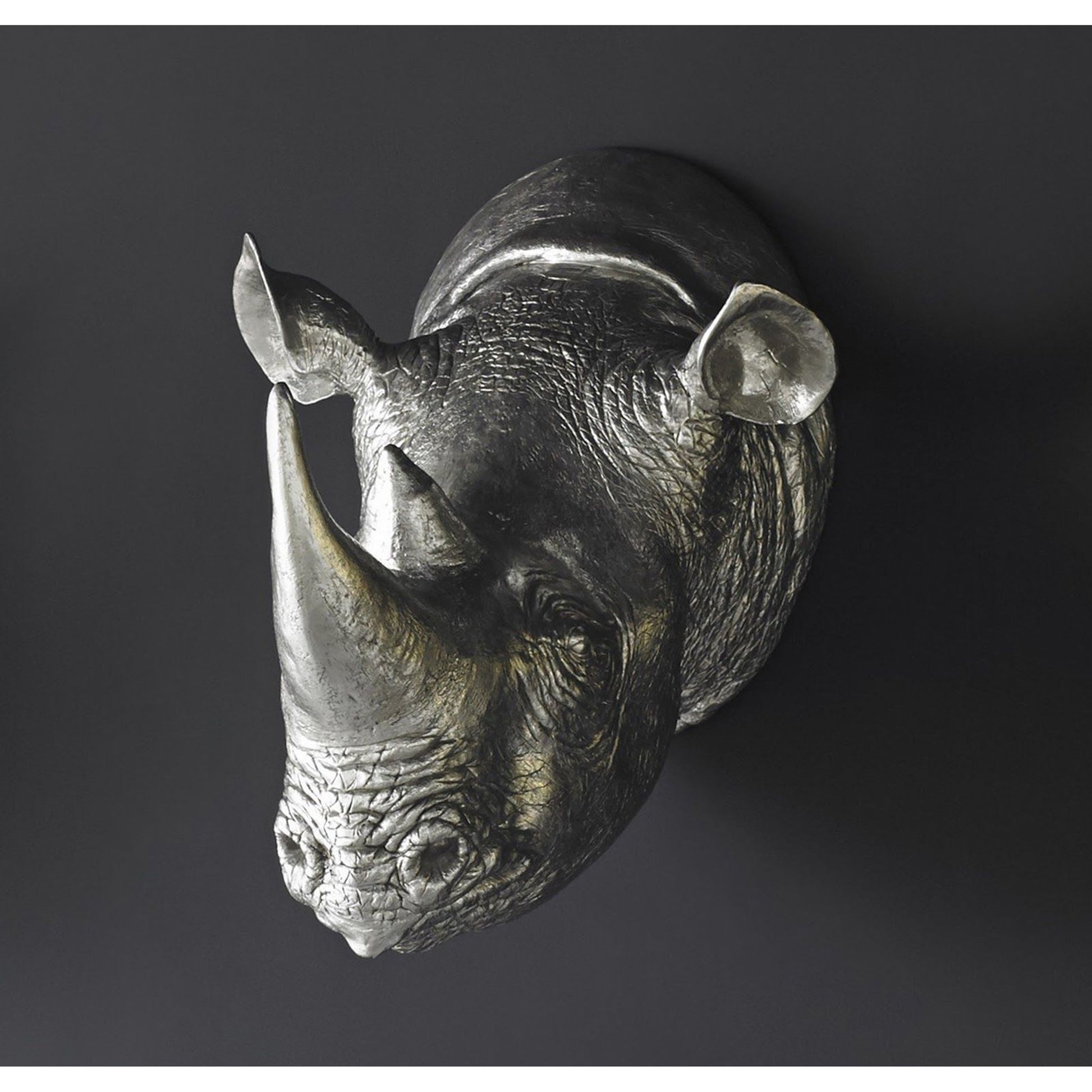 Rhino Wall Art by Phillips Collection. Made from resin in a eclectic & global style.