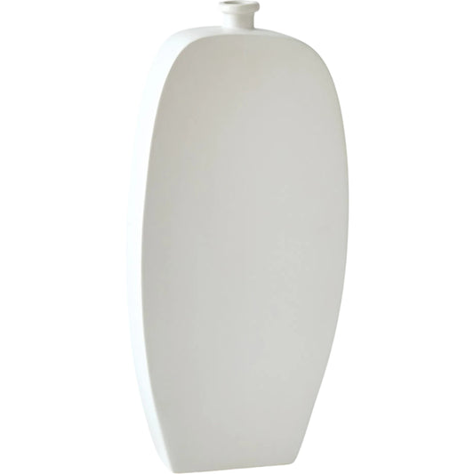 Bridwell Bottle by Global Views in matte white. Made from ceramic in a modern style.