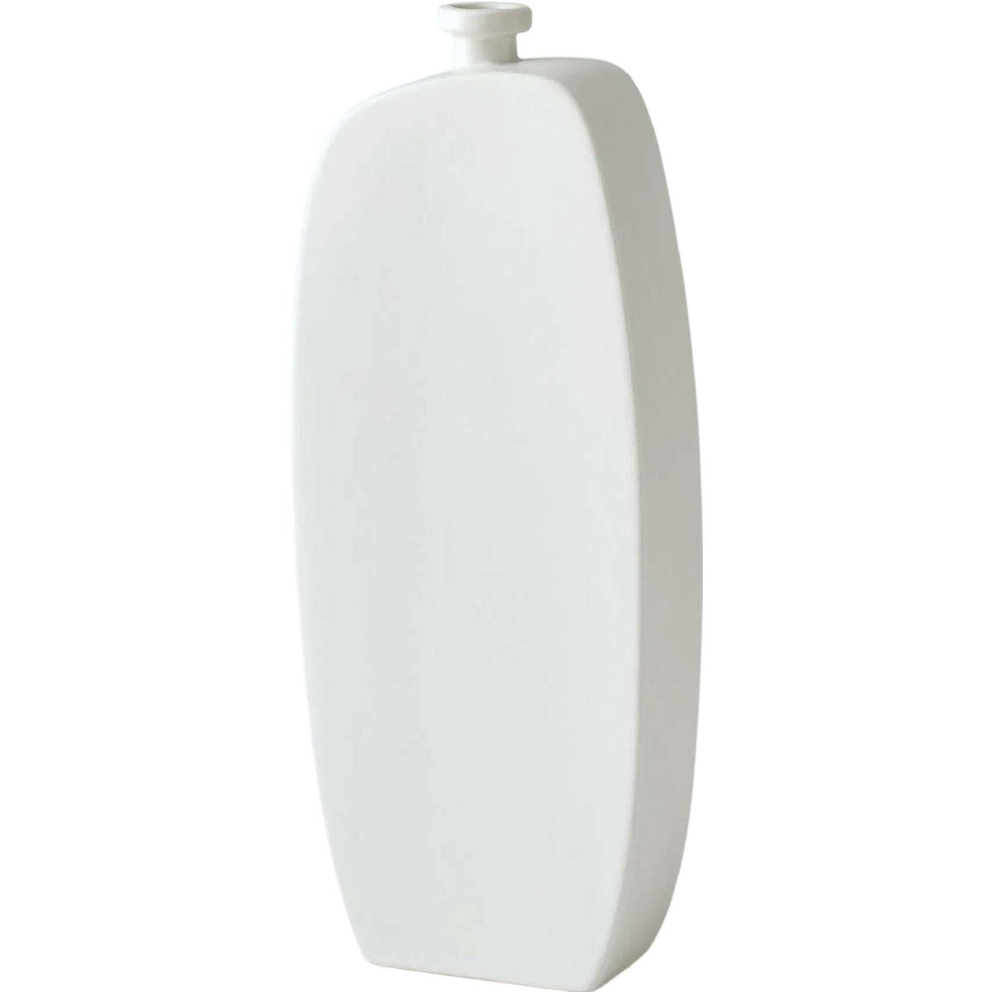 Bridwell Tall Bottle by Global Views in matte white. Made from ceramic in a modern style.