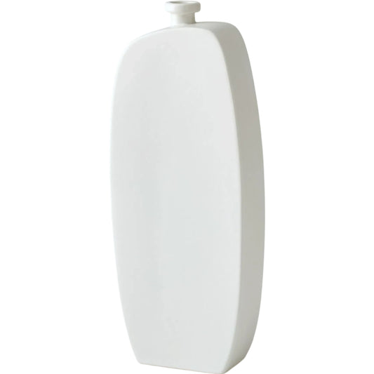 Bridwell Bottle by Global Views in matte white. Made from ceramic in a modern style.