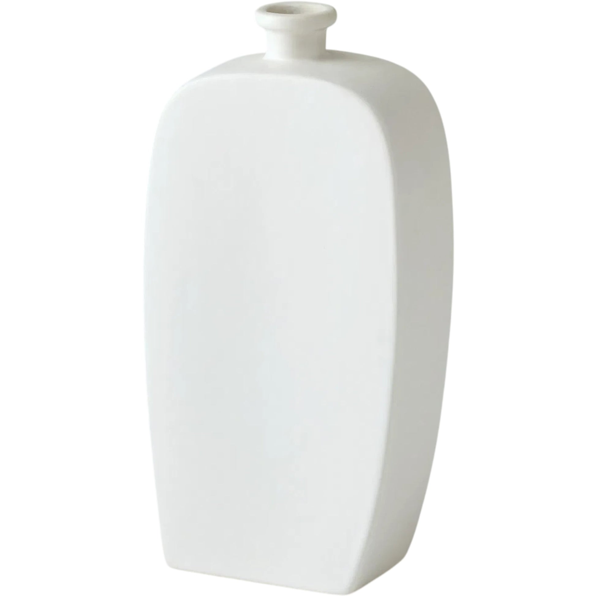 Bridwell Tall Bottle by Global Views in matte white. Made from ceramic in a modern style.