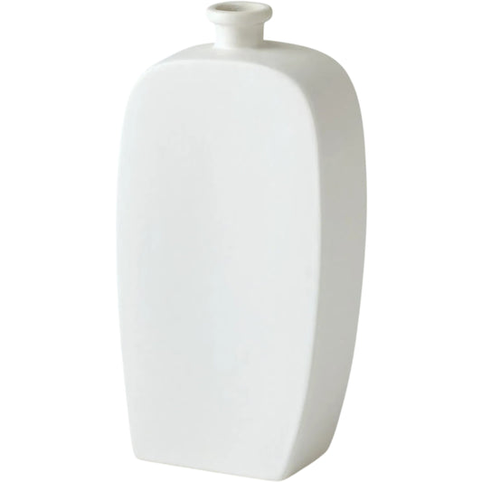 Bridwell Bottle by Global Views in matte white. Made from ceramic in a modern style.