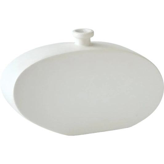Bridwell Bottle by Global Views in matte white. Made from ceramic in a modern style.