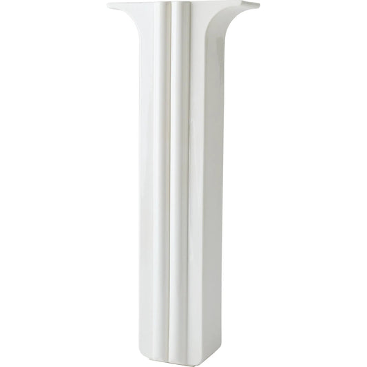 Flying Column White Vase by Global Views in white and white gloss. Made from unique in a modern style.