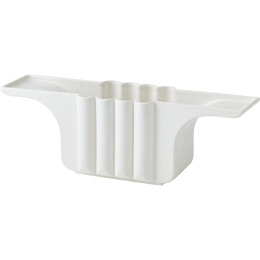 Flying Column White Vase by Global Views in white and white gloss. Made from unique in a modern style.